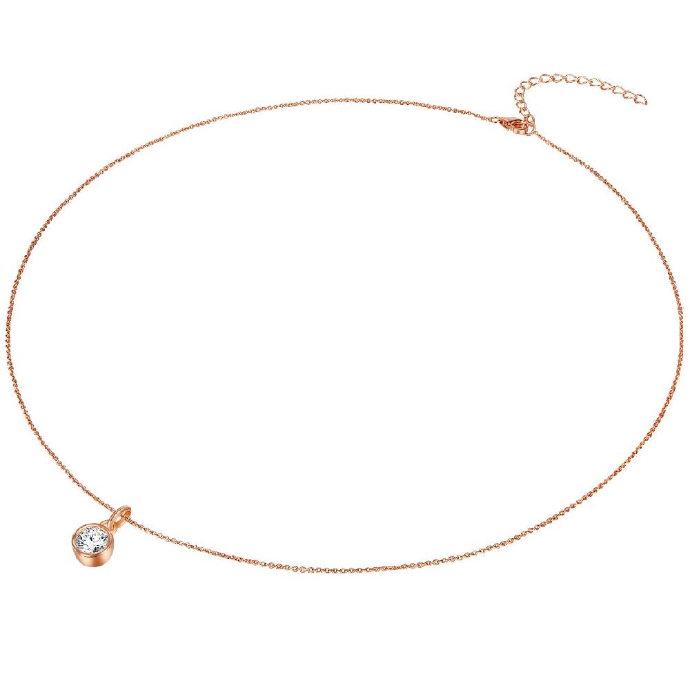 Rafaela Donata Kette mit Anhänger Sterling Silber roségold Zirkonia weiß Angebote