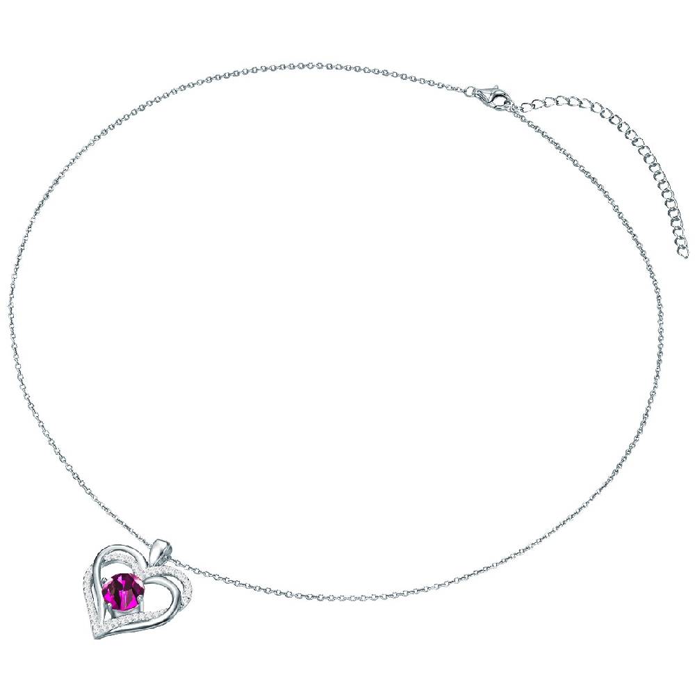 Rafaela Donata Kette mit Anhänger Sterling Silber verziert mit Kristallen von Swarovski® amethyst Zirkonia weiß im Angebot