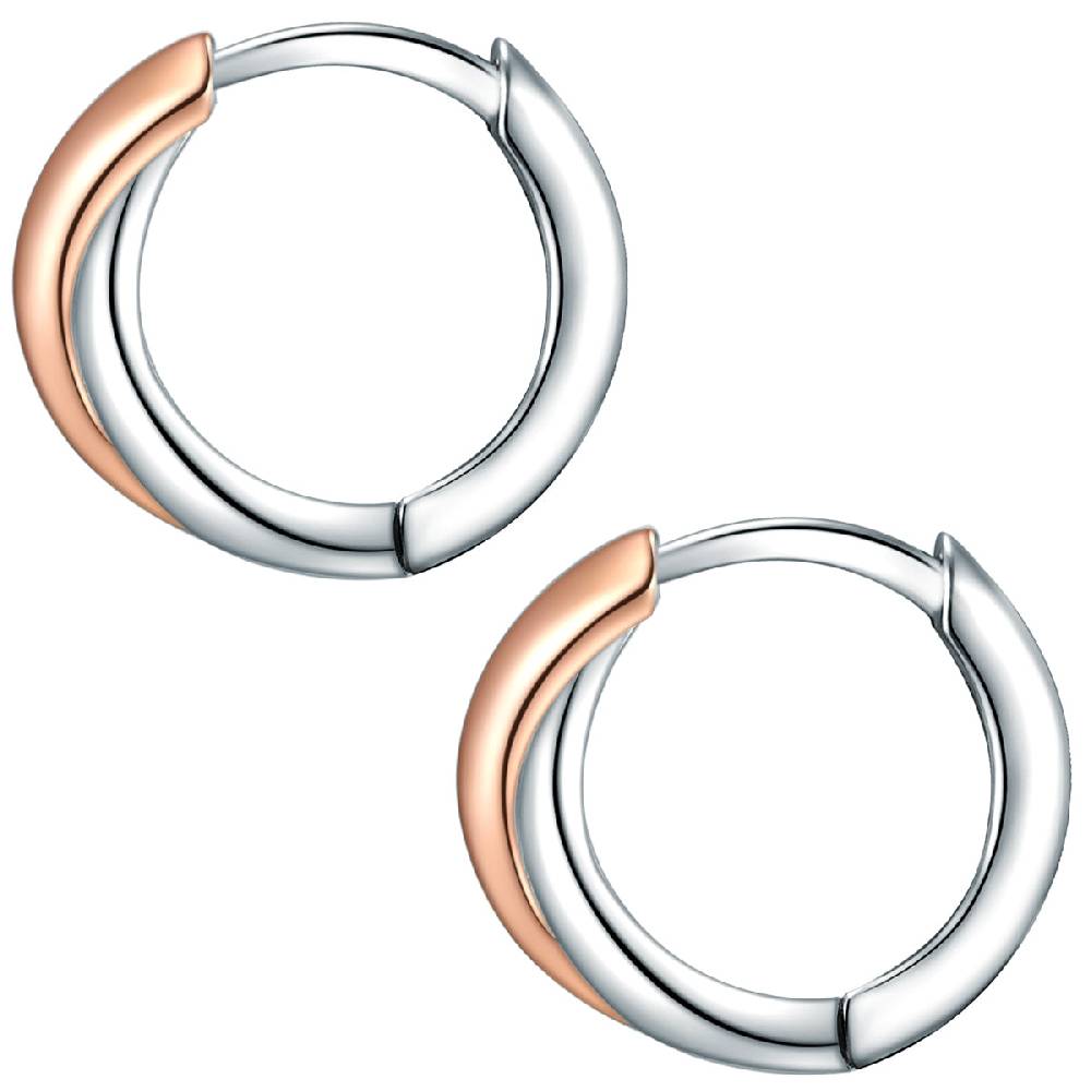 Rafaela Donata Klappcreolen Sterling Silber bi-Color Günstig kaufen