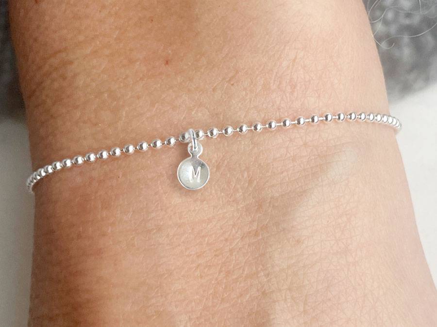 Renna Deluxe Armband mit STERN und Buchstaben-Anhänger Silber Saisonschlussverkauf