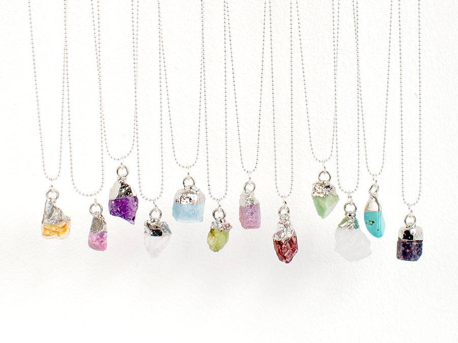 Renna Deluxe GEBURTSSTEIN Kette Silber Cyber Monday