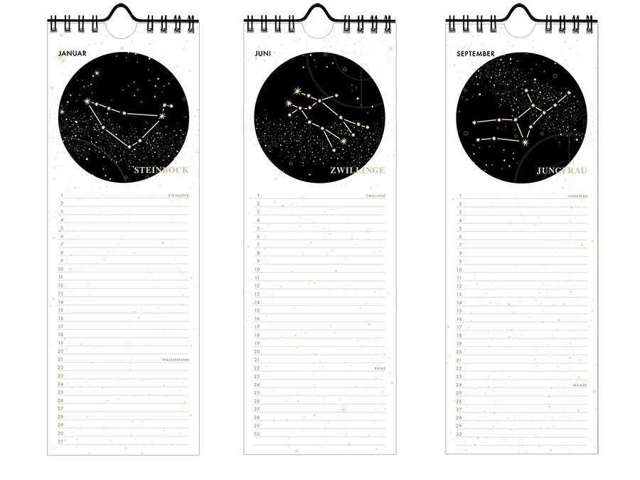 Renna Deluxe GEBURTSTAGSKALENDER Sternzeichen immerwährend Heißer Verkauf
