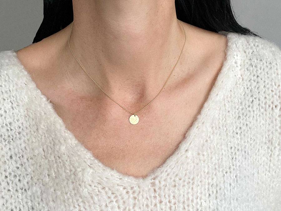 Renna Deluxe MOND Kette Silber – beidseitiges Motiv Neueste Mode
