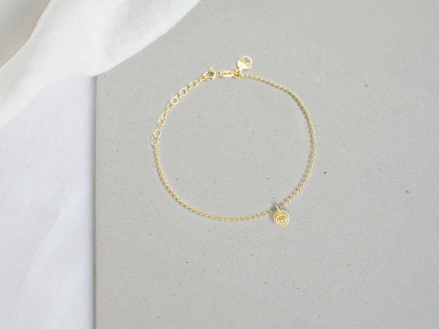 Renna Deluxe Kugel Armband mit HUND Anhänger Gold Exklusive Angebote