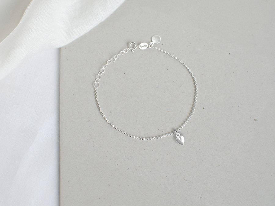 Renna Deluxe Kugel Armband mit HERZ Silber Super Sparpreis