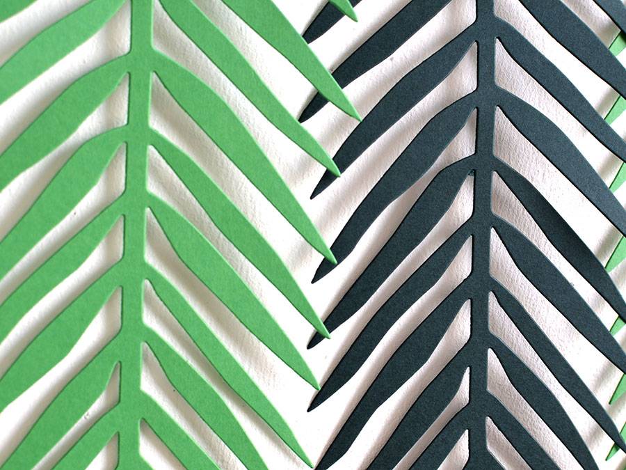 Renna Deluxe Palmen Girlande mit Palmenblättern Wanddekoration Riesige Rabatte