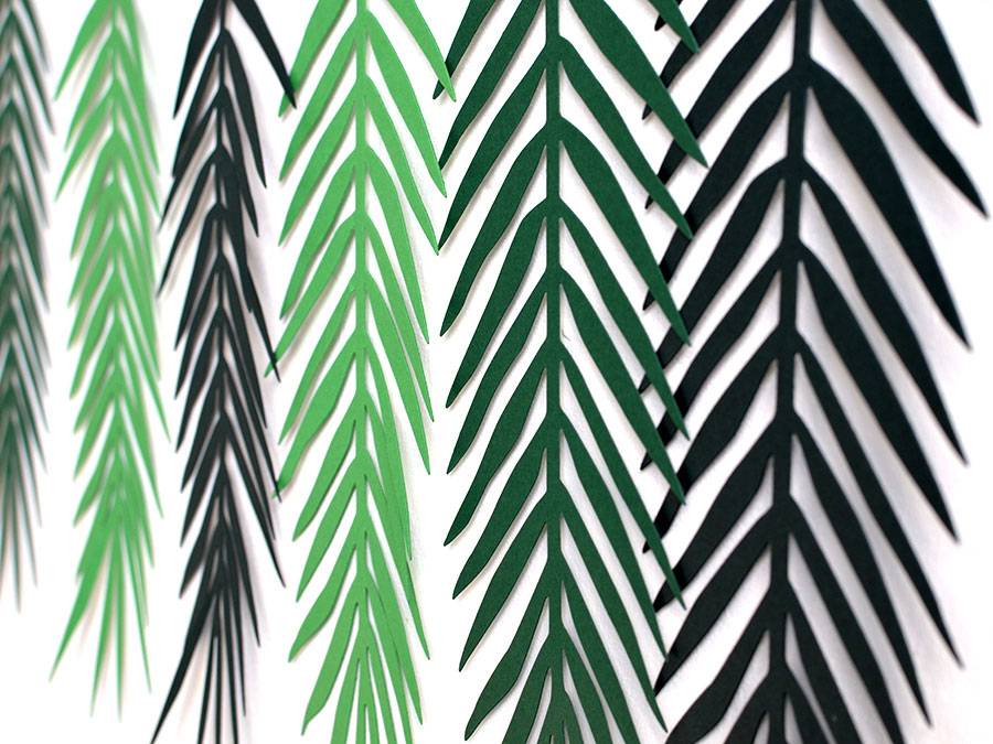 Renna Deluxe Palmen Girlande mit Palmenblättern Wanddekoration Riesige Rabatte
