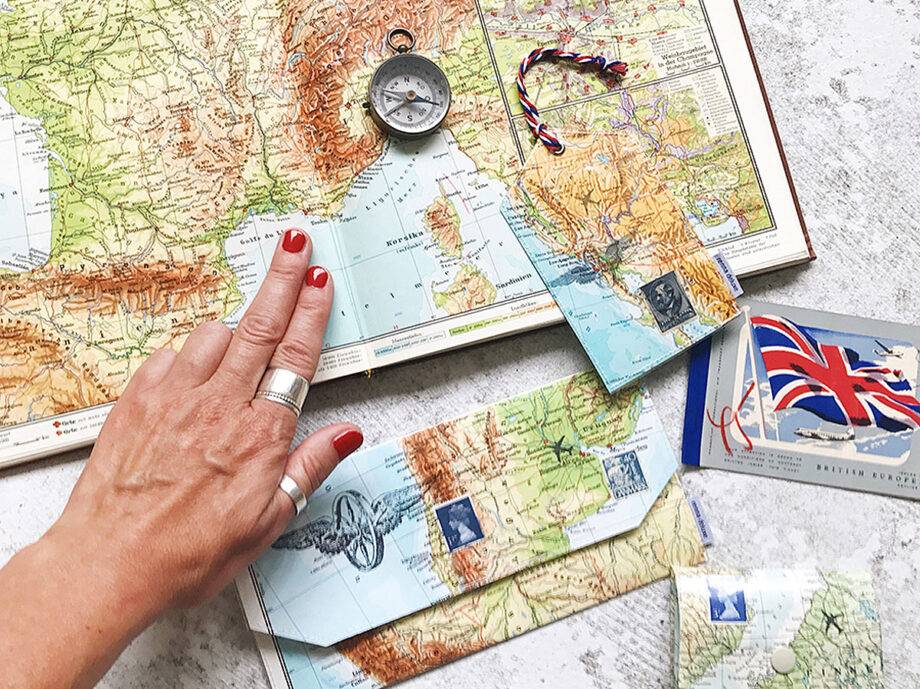 Renna Deluxe Atlas Reiseetui aus Landkarten Online