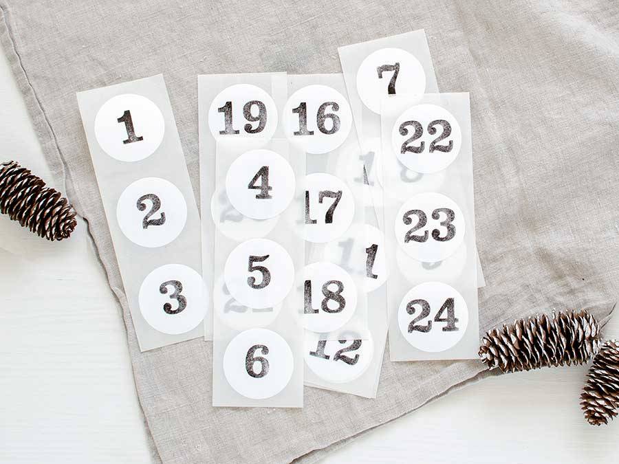 Renna Deluxe ADVENTSKALENDER Zahlen Aufkleber Limitierter Zeitrabatt