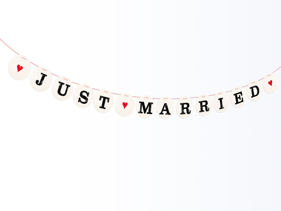 Renna Deluxe Just Married Hochzeitsgirlande Rabatt