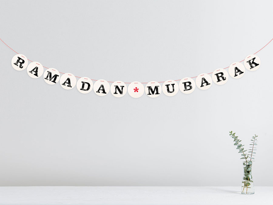 Renna Deluxe RAMADAN MUBARAK Girlande Versandkostenfrei