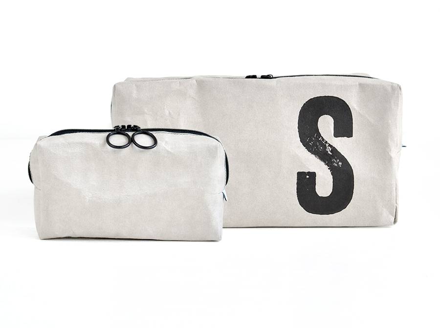 Renna Deluxe Kosmetiktasche mit Monogramm grau Sonderangebote