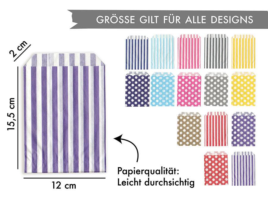 Renna Deluxe 50 Papiertüten viele Farben Kostenlose Rückgabe