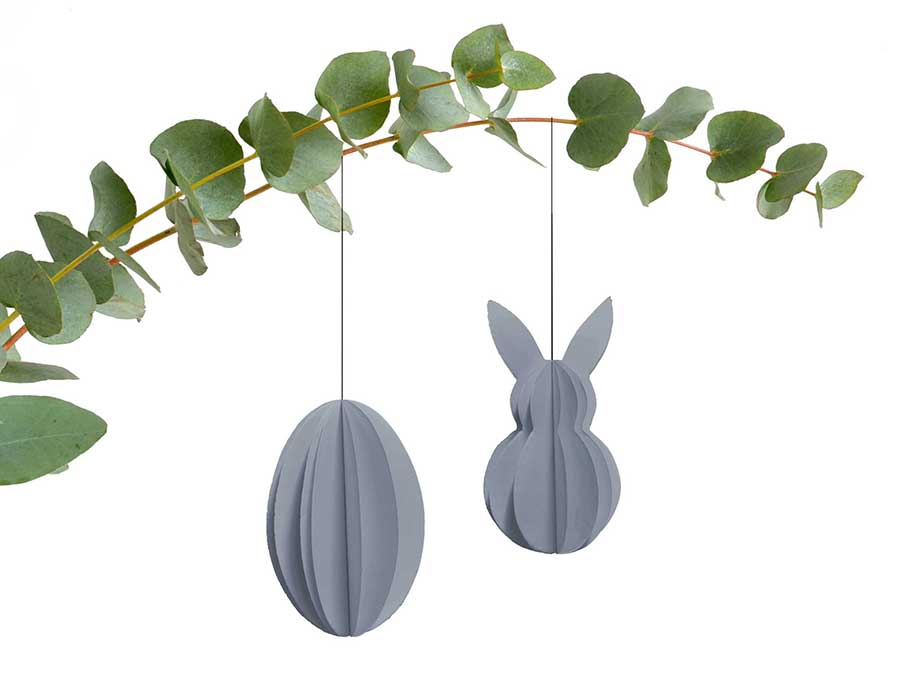Renna Deluxe Osterei grau Anhänger Sonderangebot der Fabrik