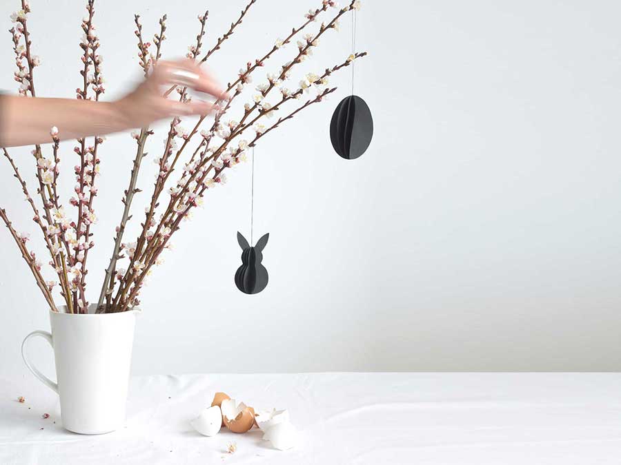 Renna Deluxe Osterei grau Anhänger Sonderangebot der Fabrik