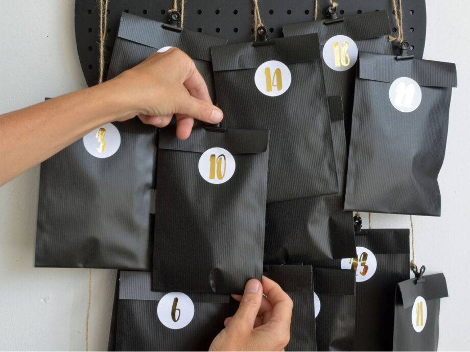 Renna Deluxe ADVENTSKALENDER Zahlen in GOLD Begrenzt auf 3 Tage