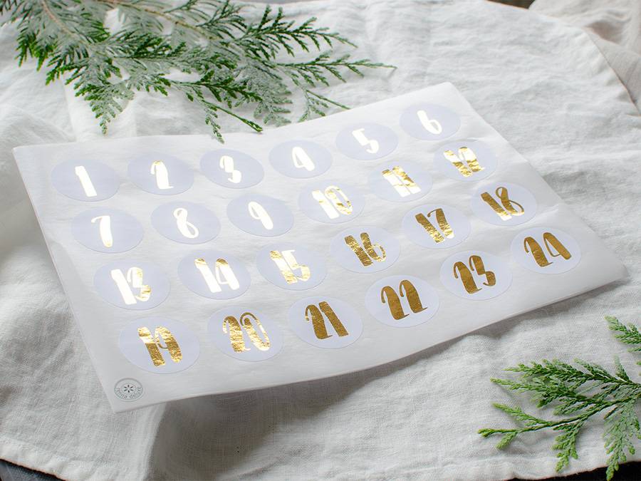 Renna Deluxe ADVENTSKALENDER Zahlen in GOLD Begrenzt auf 3 Tage