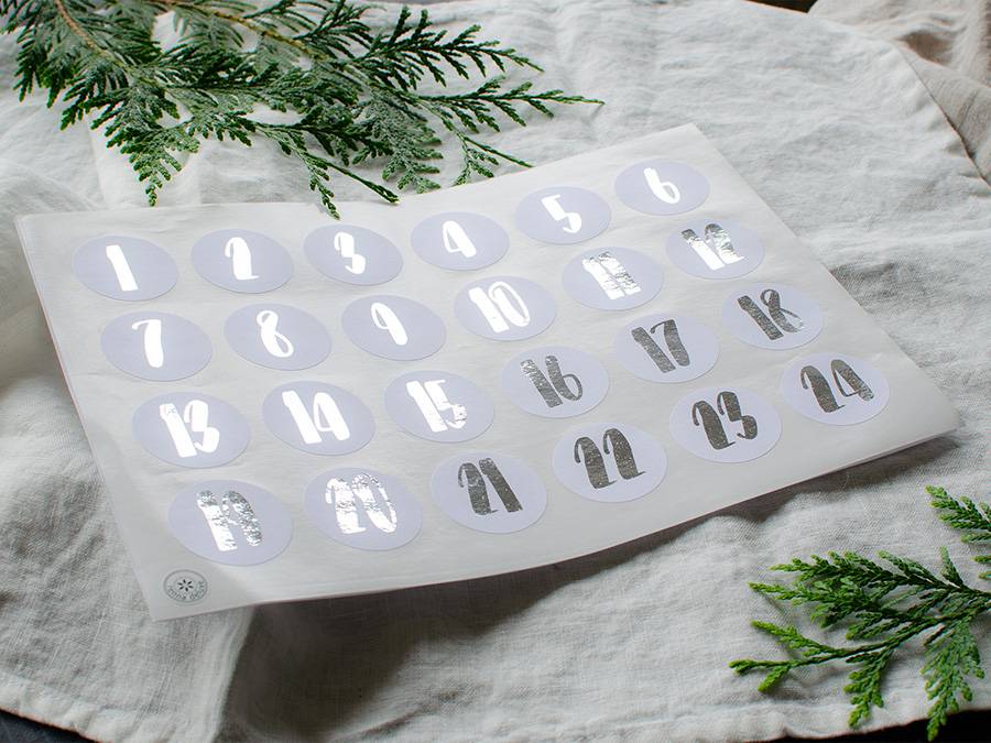 Renna Deluxe ADVENTSKALENDER Zahlen in SILBER Speichern exportieren