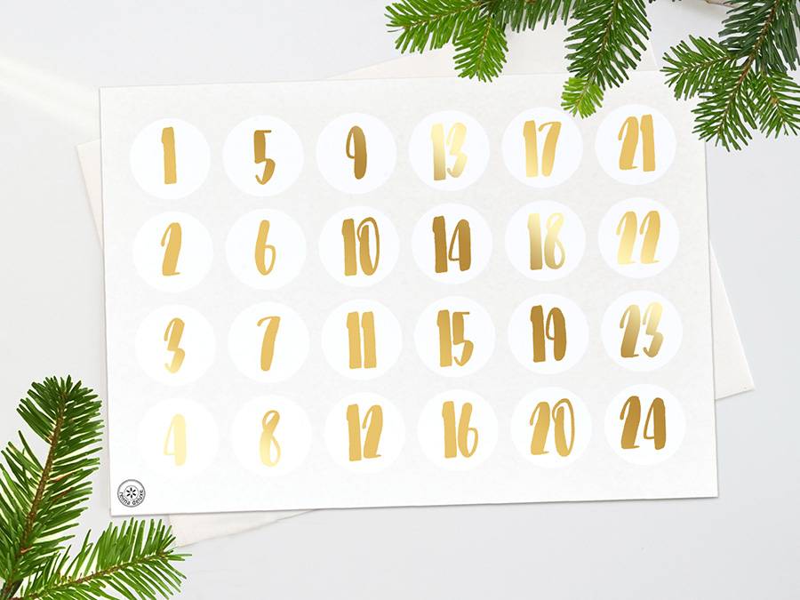Renna Deluxe ADVENTSKALENDER Zahlen in SILBER Speichern exportieren