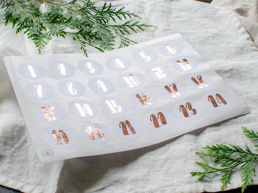 Renna Deluxe ADVENTSKALENDER Zahlen in KUPFER Black Friday Preise