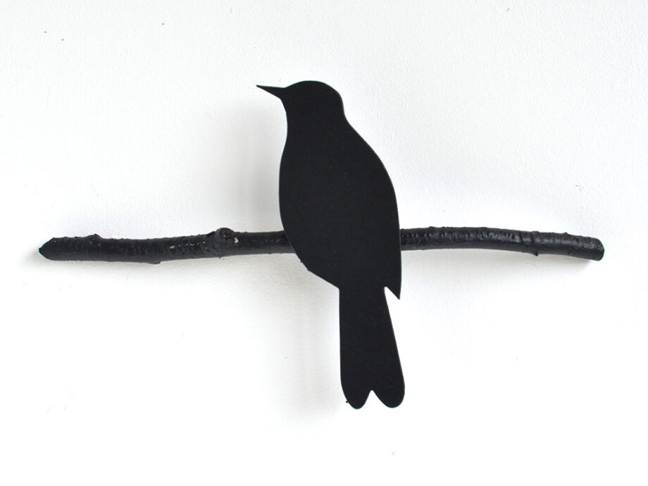 Renna Deluxe Amsel in Schwarz Wandobjekt Online