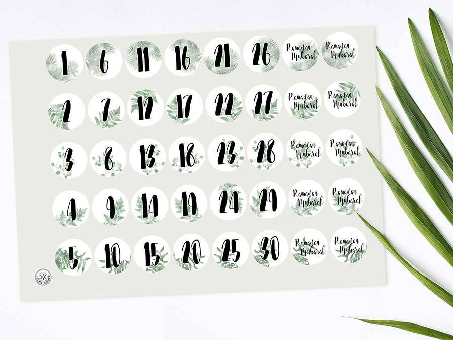 Renna Deluxe RAMADAN Kalender Zahlensticker mit schwarzen Tüten Meist gekauft