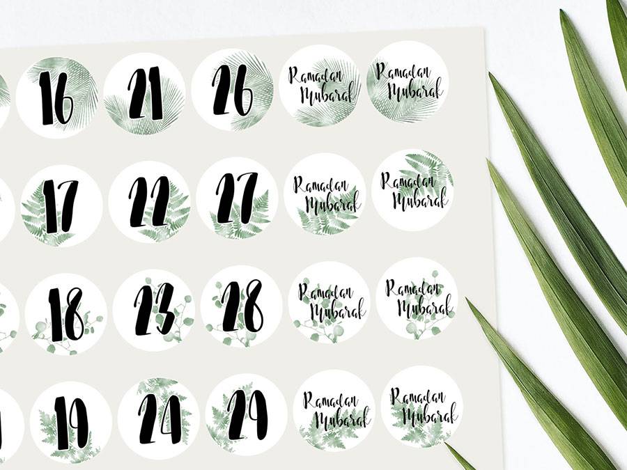 Renna Deluxe RAMADAN Kalender Zahlensticker mit schwarzen Tüten Meist gekauft