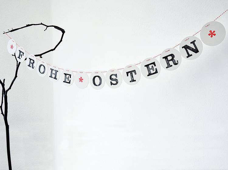 Renna Deluxe FROHE OSTERN Girlande Valentinstagsangebot