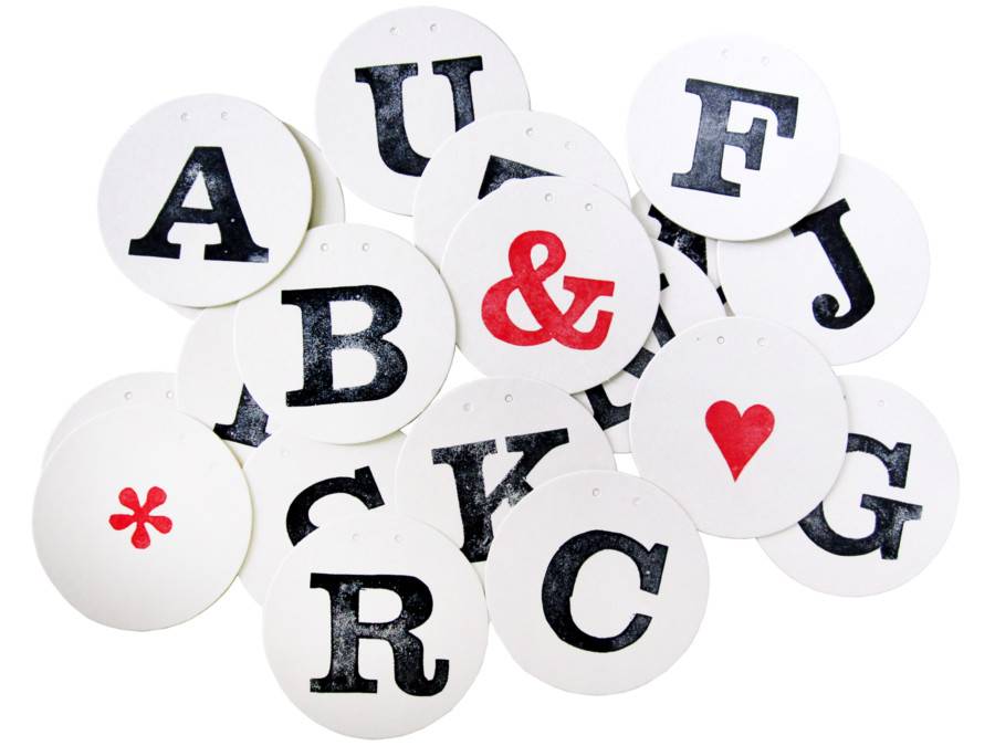 Renna Deluxe Buchstabe für personalisierte Hochzeitsgirlande mit Namen Begrenztes Angebot