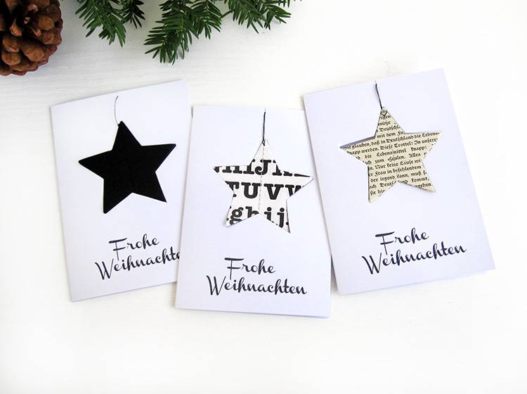 Renna Deluxe Weihnachtskarte mit Weihnachtsanhänger Stern Wochenangebot