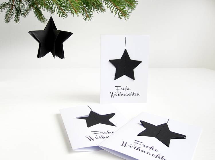 Renna Deluxe Weihnachtskarte mit Weihnachtsanhänger Stern Wochenangebot