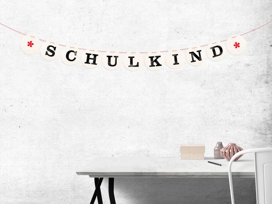 Renna Deluxe SCHULKIND Girlande für die Einschulung Party-Deko Black Friday Preise
