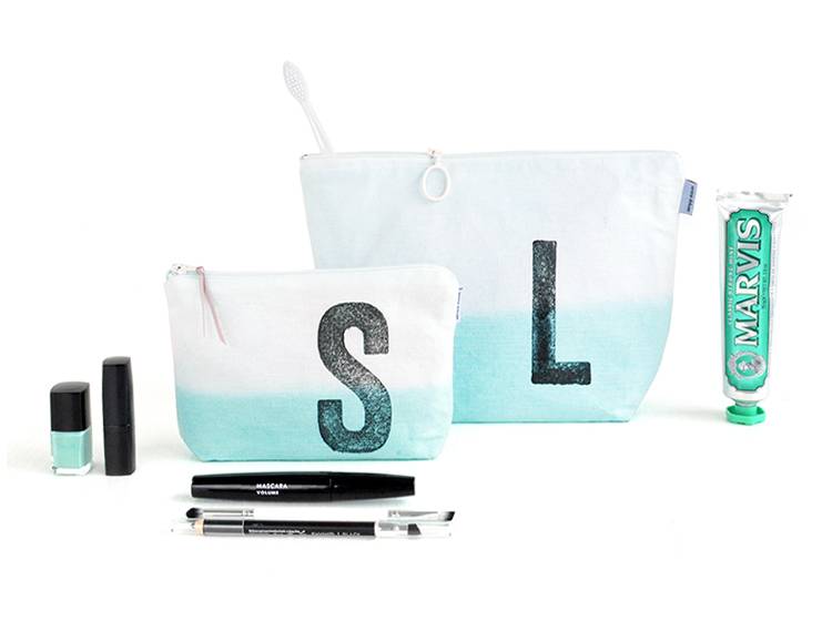 Renna Deluxe Schminktasche MINT mit Monogramm personalisiert Meist gekauft