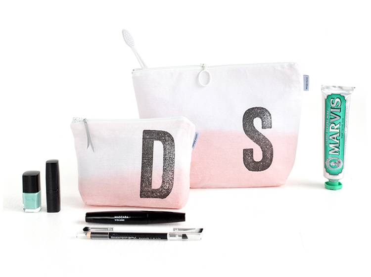 Renna Deluxe Kulturtasche ROSA mit Monogramm personalisiert Limitierter Zeitrabatt