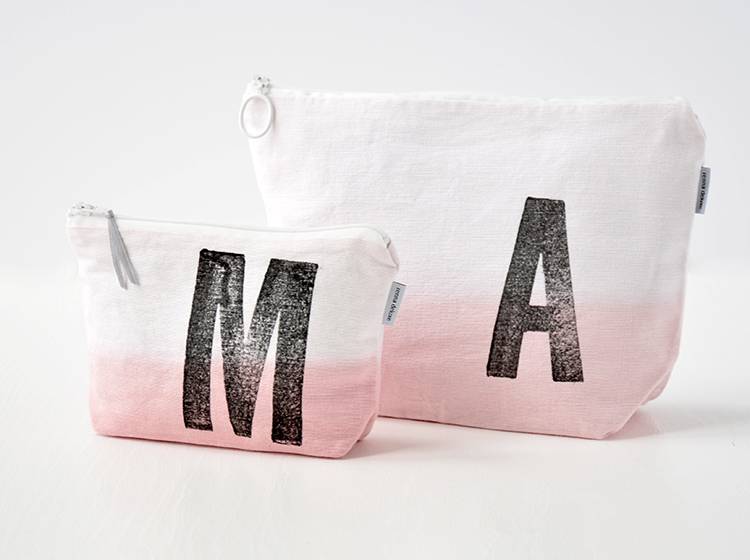 Renna Deluxe Kulturtasche ROSA mit Monogramm personalisiert Limitierter Zeitrabatt
