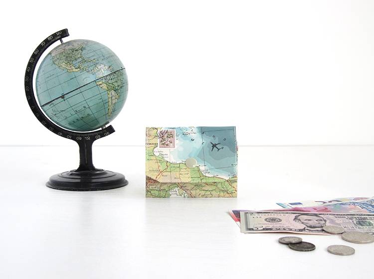 Renna Deluxe Atlas Portemonnaie aus Landkarten Verkauf