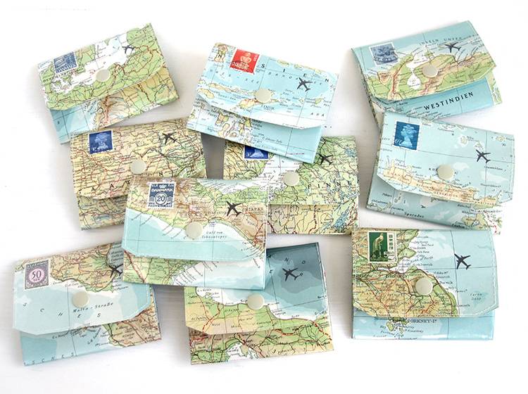 Renna Deluxe Atlas Portemonnaie aus Landkarten Verkauf