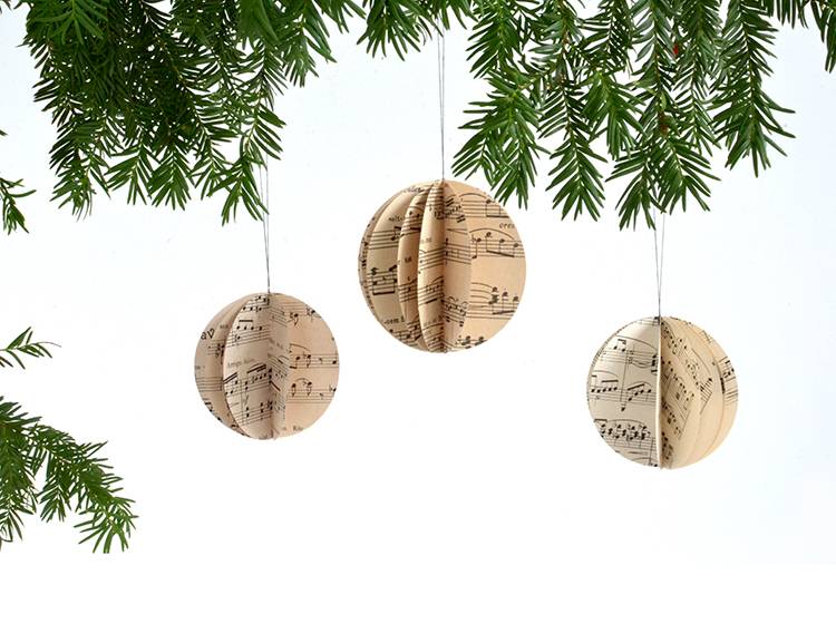 Renna Deluxe Frohe Weihnachten Karte mit Notenkugel Fabrikpreis
