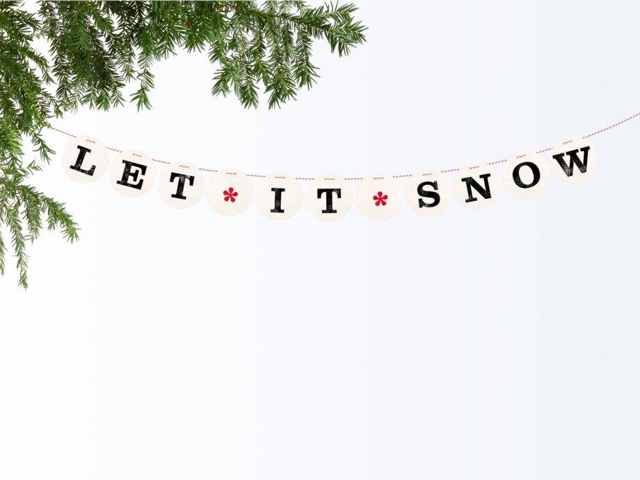 Renna Deluxe LET IT SNOW Girlande Sonderangebot