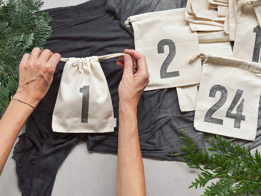 Renna Deluxe Nachhaltiger Adventskalender aus Bio-Baumwolle Großer Ausverkauf