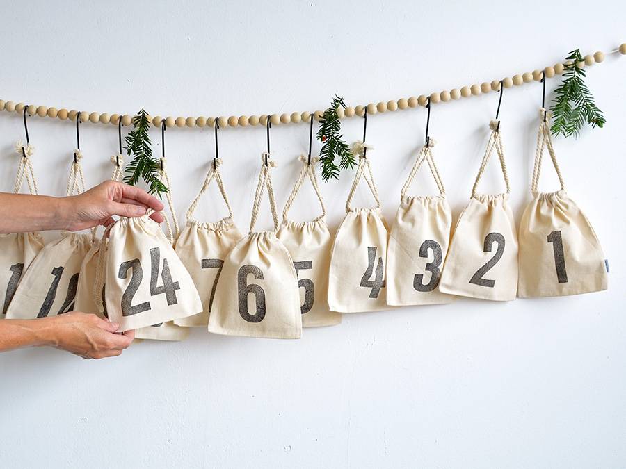 Renna Deluxe Nachhaltiger Adventskalender aus Bio-Baumwolle Großer Ausverkauf