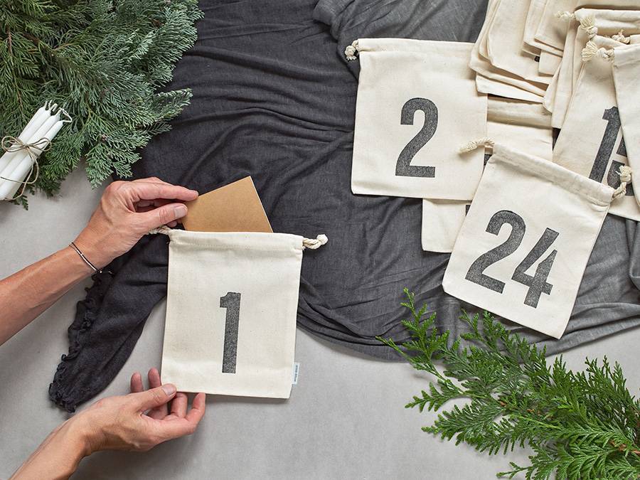 Renna Deluxe Nachhaltiger Adventskalender aus Bio-Baumwolle Großer Ausverkauf