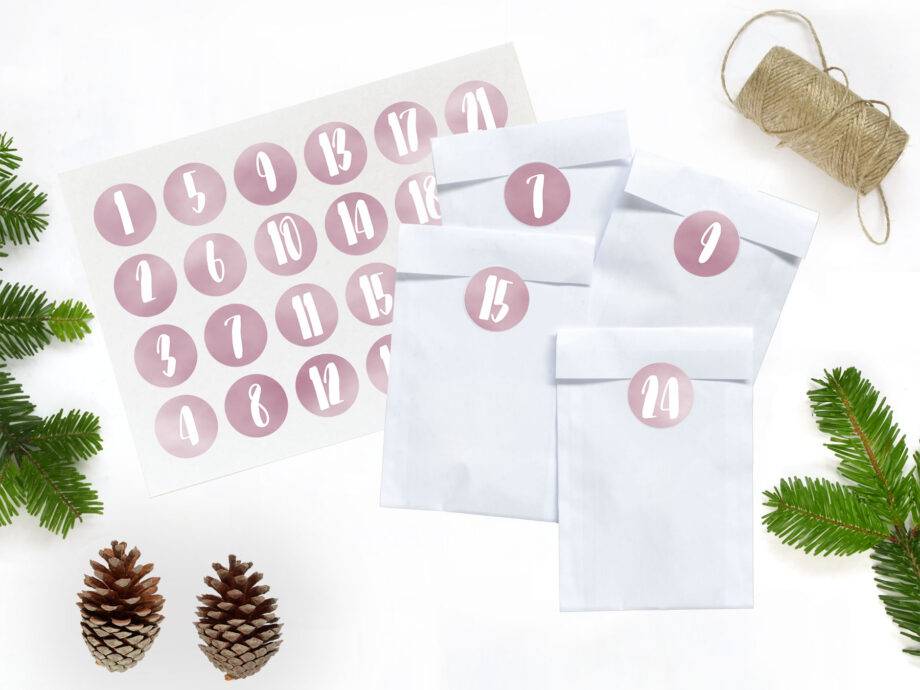 Renna Deluxe Adventskalender ROSA Handlettering Black Friday