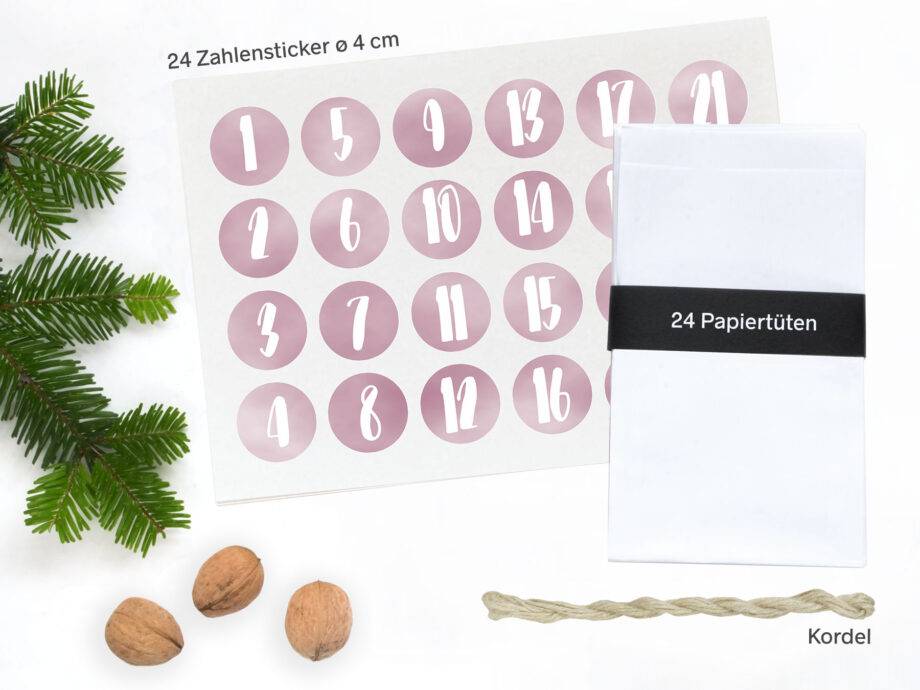 Renna Deluxe Adventskalender ROSA Handlettering Black Friday