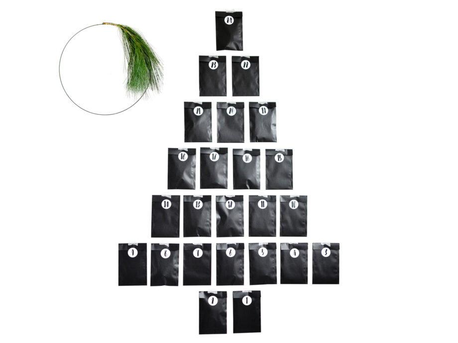 Renna Deluxe Adventskalender Schwarz mit Handlettering für Männer Saisonale Angebote