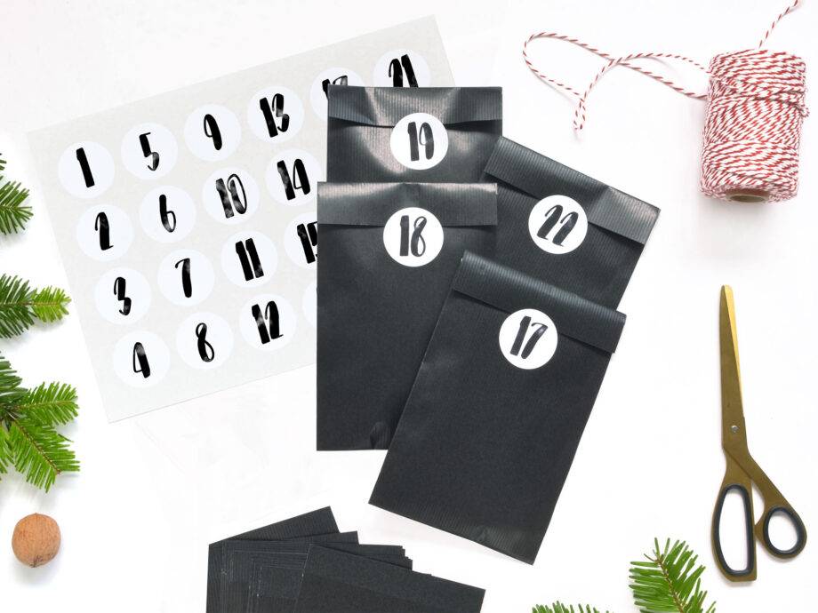 Renna Deluxe Adventskalender Schwarz mit Handlettering für Männer Saisonale Angebote