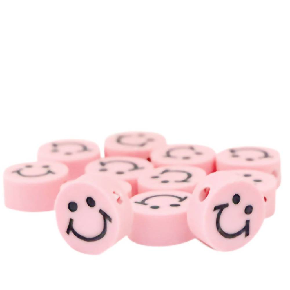Sadingo Polymer Clay Perlen | 40 Stk., 10mm, Smileys Weihnachtsangebot