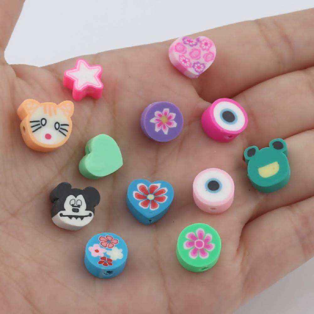 Sadingo Polymer Clay Perlen | 50 Stk., bunter Mix Osterangebot