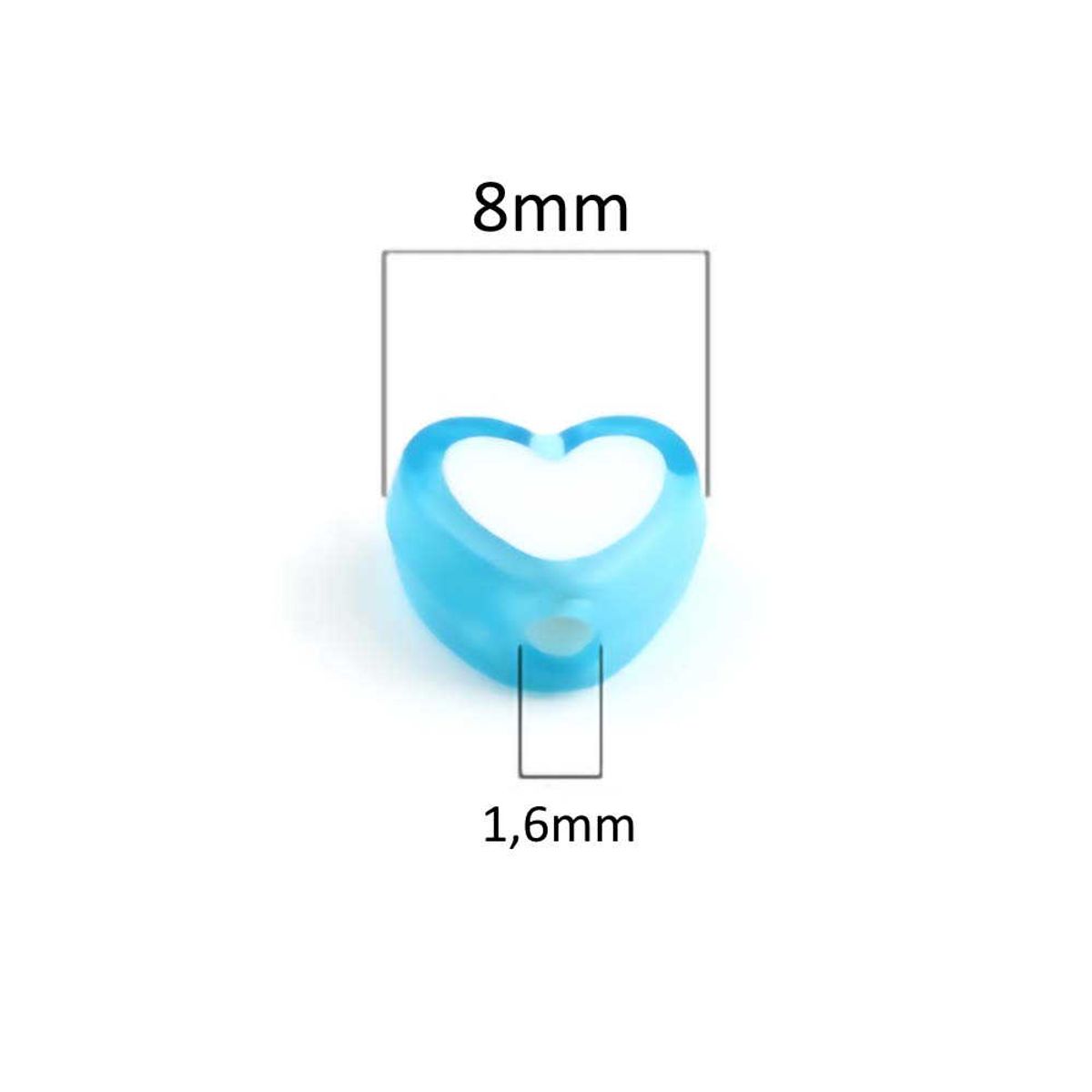 Sadingo Acrylperlen Herz | 300 Stück, 8x7mm Heißer Verkauf