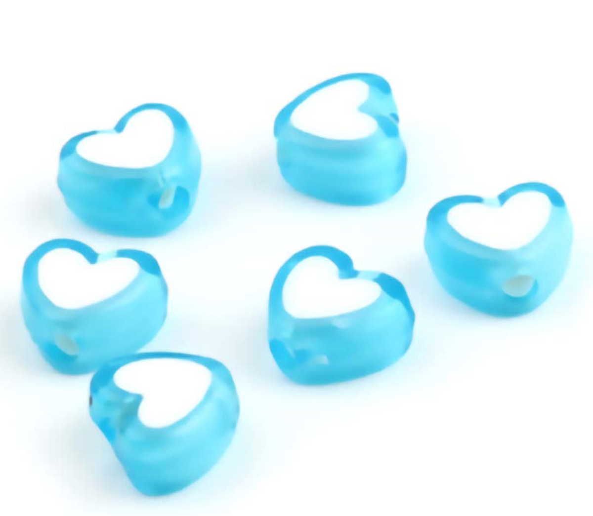 Sadingo Acrylperlen Herz | 300 Stück, 8x7mm Heißer Verkauf